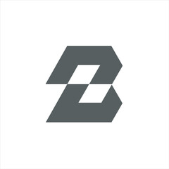 B logo modern abstract Logo is created with different thickness lines forming a stylish looking letter B. Color is black. © satrio