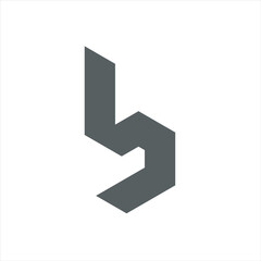 B logo modern abstract Logo is created with different thickness lines forming a stylish looking letter B. Color is black.