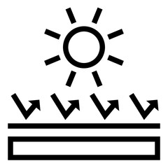 Sunproof icon for protection from sun exposure