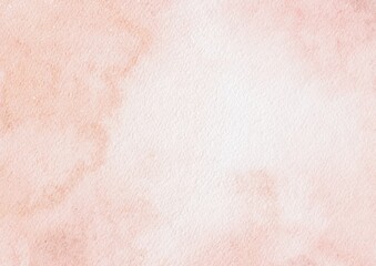 Abstract art orange or peach watercolor stains background on watercolor paper textured for design...