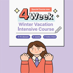 Education. Students studying hard and taking exams. academy event banner.