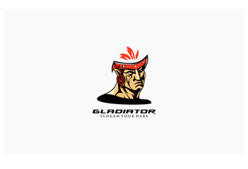 gladiator concept creative design gaming logo