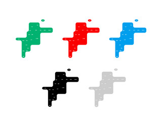 愛媛県　地図_デフォルメ②