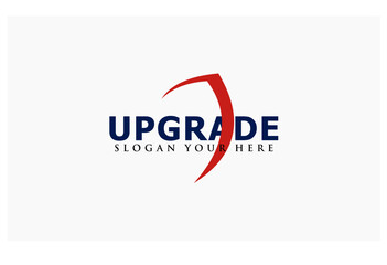 letter upgrade concept design arrow logo