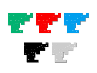 佐賀県　地図_デフォルメ①