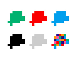 Obraz premium 山梨県 地図_デフォルメ⑩