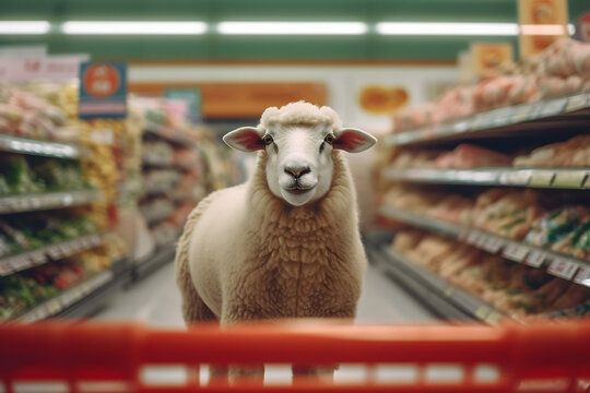 Eid al Adha Mubarak Islamic festival social media banner and Eid Mubarak Post Template sheep and lamb	
