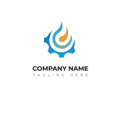 gear and gas Logo perfech for mechanical, engineering, internet, technology industry