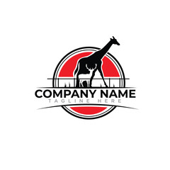 deer and giraffe Logo perfech for ranch industry