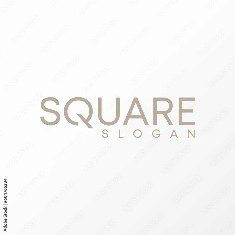 Poster logo design graphic concept creative abstract premium free vector stock word square sans serif font 