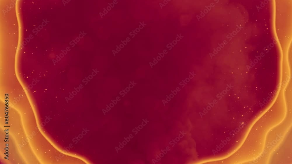 Poster bright red and orange shimmering delicate shapes bokeh background - loop video