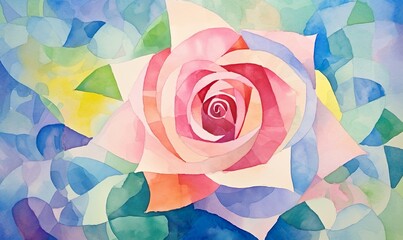 Fototapeta na wymiar watercolor-inspired pastel roses pattern