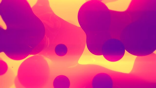 lighting yellow pink and red slight bland shapes - loop video