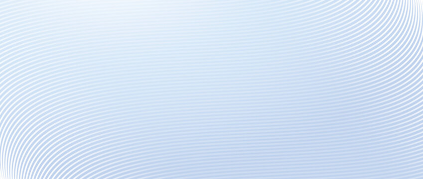 Smooth wave lines texture. White wavy stripes on light blue background. Warped and curved lines wallpaper. Sea water or air wind concept. Vector design template