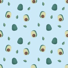 cute pastel fruit seamless pattern in crayon style 