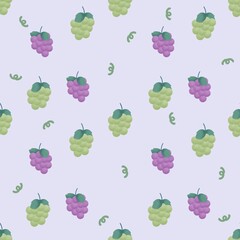 cute pastel fruit seamless pattern in crayon style 