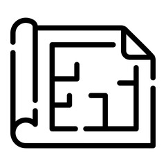 floor plan Line Icon