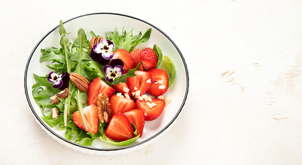 Spring vegetable salad. Tasty healthy food