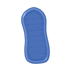 Inflatable mattress icon for camping or beach holiday flat vector isolated.