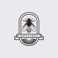 honey bee farming product logo.