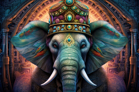 Limited Edition Replica Elephant - Psycho Elephant Antropofagico Tropical
