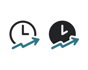 Time statistic icon. Illustration vector