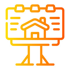 billboard Line Gradient Icon