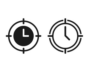 Time  target icon. Illustration vector