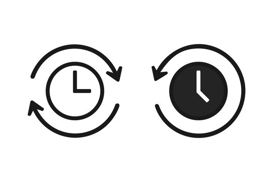Sync time icon. Illustration vector
