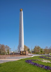 Wings of Victory monument in Arcadia district in Odessa, Ukraine