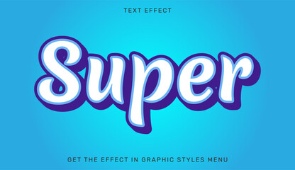 Super editable text effect in 3d style. Suitable for brand or business logo
