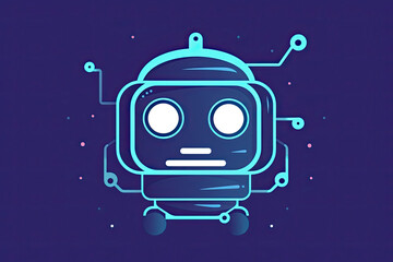 Robot icon. Chat Bot sign for support service concept.AI Generative