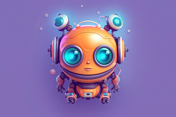 Robot icon. Chat Bot sign for support service concept.AI Generative