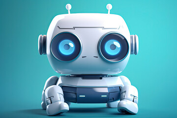 Fototapeta premium Robot icon. Chat Bot sign for support service concept.AI Generative