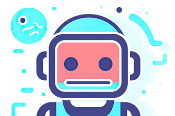 Robot icon. Chat Bot sign for support service concept.AI Generative
