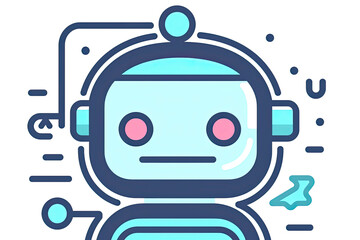 Robot icon. Chat Bot sign for support service concept.AI Generative