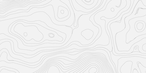 Abstract black and white wave curved lines topographic contours map background. Abstract geographic wavy and curve grid lines map background.