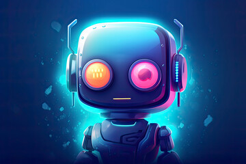 Naklejka premium Robot icon. Chat Bot sign for support service concept.AI Generative