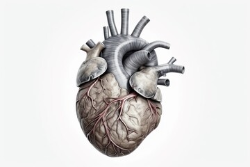 Naklejka premium Human Heart Illustration Created with Generative AI