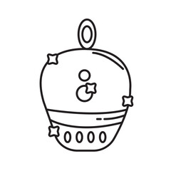 Christmas ball hanging icon