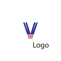 Obraz premium Initial V letter luxury beauty flourishes ornament monogram logo Swoosh Letter Logo Design for business and company identity. Water Wave V Logo with modern trendy