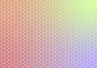 Abstract gradient hexagon pattern geometric cover presentation background
