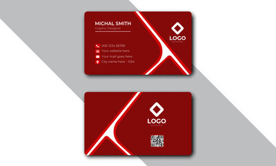 Creative and modern business card design, simple and minimalist, corporate visiting card