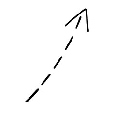 Arrow Line Shape Isolated on white background