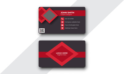 Creative and modern business card design, simple and minimalist, corporate visiting card