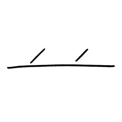 Arrow Line Shape Isolated on white background