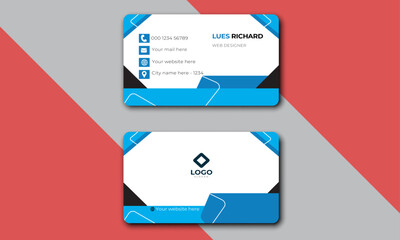 Creative and modern business card design, simple and minimalist, corporate visiting card