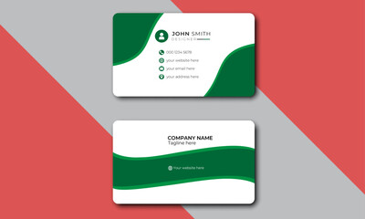 Creative and modern business card design, simple and minimalist, corporate visiting card