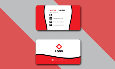 Fototapeta premium Creative and modern business card design, simple and minimalist, corporate visiting card