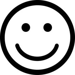 Smile face emoticon/emoji line art vector icon for apps and websites. Replaceable vector design.